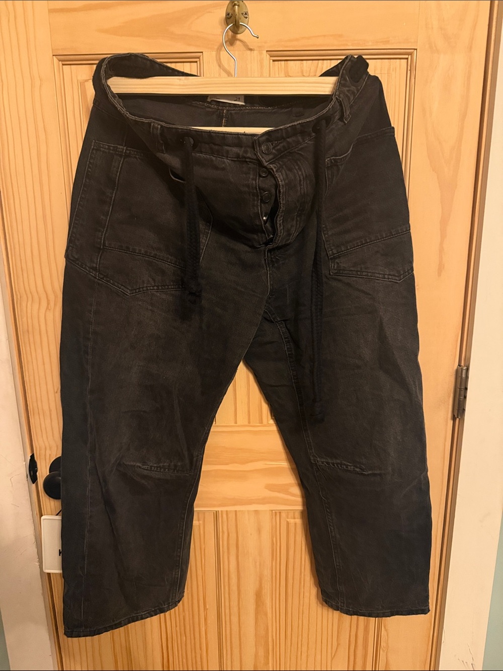We The Free Black Cargo Utility Jeans